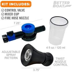 Car Wash Sprayer and Boat Engine Flush Kit | Water Hose Mixer to Get Salt Away and Off Your Boat and Flusher for Boat Motor Muffs on Outboards & Boats I/O and Soap Spray Car Cleaning Hose Adapter