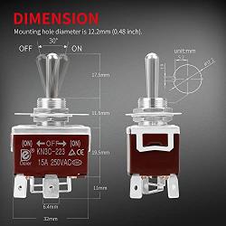 DaierTek Waterproof Reverse Polarity Toggle Switch 12V 30A DC Motor Control RV Power Jack Switch Momentary (ON)-Off-(ON) DPDT 3 Position 4PIN Wired