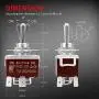 DaierTek Waterproof Reverse Polarity Toggle Switch 12V 30A DC Motor Control RV Power Jack Switch Momentary (ON)-Off-(ON) DPDT 3 Position 4PIN Wired