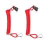 Boat Outboard Switch 2 PCS Engine Motor Lanyard Kill Urgent Stop Button, Safety Connector Cord Compatible Compatible for Mercury Tohatsu Common Engine(B 2PCS)