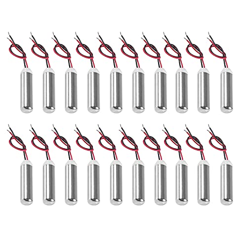 AEDIKO 20pcs DC Coreless Motor 7mmx25mm Micro Waterproof Vibration Miniature Vibrating 8000-24000rpm Motor for Electric Toothbrush Toys