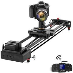 GVM Video Slider,Wireless Carbon Fiber Motor Camera Slider with Bluetooth Remote & Mobile App Control,31”/80cm Electronic Camera Slider Auto Loop Track System Shooting Equipped