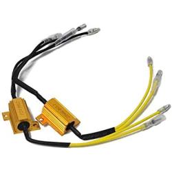 DKMOTORK 0021 25W Motorcycle Led Turn Signal Light Load Resistor Indicator Adaptor Flash Blinker Controller 2Pcs 6RJ