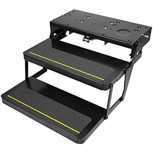Kwikee 32 Series Electric Step Assembly with Logic Control Unit and Power Switch Kit for RVs and Travel Trailers