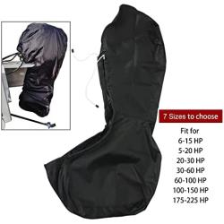 Motor Cover--Full Outboard Engine Cover ,600D Oxford Cloth + PVC Coating, 100% Waterproof and UV Resistant Boat Motor Cover (16-20HP)
