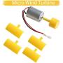 4 Blades Vertical Wind Turbines Generator Electricity Generator Small DC Motor Blades DIY Kit Small Motor (Color : Yellow)