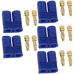Heyiarbeit 10 Sets EC2 Connector 2mm Gold Bullet Banana Plug Male for RC ESC Lipo Battery Electric Motor DIY