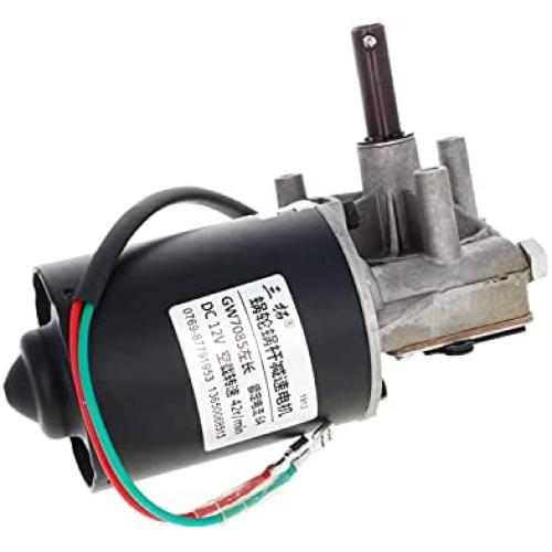 Heyiarbeit GW7085 DC 12V 42RPM Reversible Worm Gear Motor High Torque Speed Reducing Electric Gearbox Motor Left Shaft