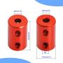 Aopin 4mm to 5mm Red Rigid Couplings Set Shaft Stepper Motor, Length 20mm / 0.79