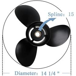 Holdia Propeller 48-832832A45 RH 14 1/4 x21 3 Blade Compatible with Mercury Mariner 135-350HP Mercruiser Boat Motors