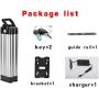 CYGG Silver Fish Ebike Battery 36V/48V 15Ah/20Ah Electric Bike Lithium Li-ion Battery with Charger Electric Bicycle Battery for 250W 350W 500W 750W 1000W Motor