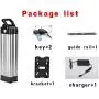 CYGG Silver Fish Ebike Battery 36V/48V 15Ah/20Ah Electric Bike Lithium Li-ion Battery with Charger Electric Bicycle Battery for 250W 350W 500W 750W 1000W Motor