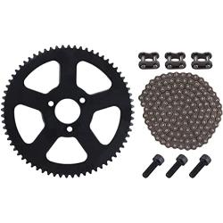 CNCMOTOK 25H 136Links Chain + 68T 68 Tooth Rear Sprocket,fit for 49CC Mini Small Sports Car Pocket Bike 2 Stroke Off-Road Motorcycle Chain Pinion Chain Drive Gear