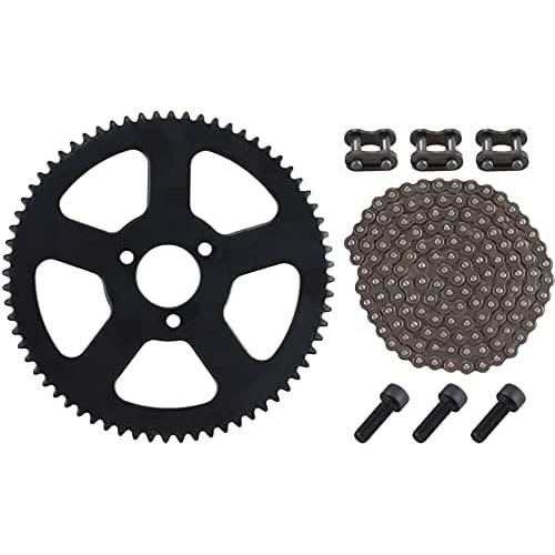 CNCMOTOK 25H 136Links Chain + 68T 68 Tooth Rear Sprocket,fit for 49CC Mini Small Sports Car Pocket Bike 2 Stroke Off-Road Motorcycle Chain Pinion Chain Drive Gear