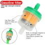 GREHUA Green Gas Fuel Filter Petrol Tube Line for Gy6 49cc 50cc SSR110 125 Coolster Sunl Roketa TaoTao Kazuma Falcon 90 Baja Dongfang Qingqi Kawasaki Buyang Xmotor GoKart ATV Scooter Motorcycle