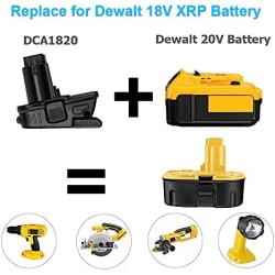 Tai Xin BATT 18V to 20V Adapter for Dewalt, for Convert Dewalt 20V Li-ion Battery DCB205 DCB201 DCB609 to Dewalt 18V NiCad & NiMh Battery Tools DC9096 DW9096 DC9098 DW9099