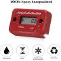 HM1 Inductive Hour Meter for Gas Engine Lawn Mower Dirt Bike Motorcycle Motocross Snowmobile Karting Marine ATV Boat Outboard Motor Generator Waterproof Hour Meters