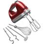 KitchenAid 9-Speed Digital Hand Mixer with Turbo Beater II Accessories and Pro Whisk - Candy Apple Red