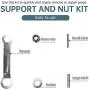 Kit d'installation des hélices, accessoires de support et écrous pour moteur électrique hors-bord U-BCOO Kit d'installation des hélices, accessoires de support et écrous pour moteur électrique hors-bord U-BCOO