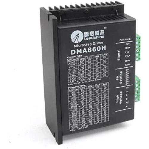 Leadshine DMA860H Stepper Motor Driver 200KHz 18-80V AC Driver Controller 7.2A Driver for nema23 57 / nema34 86/2-Phase Stepper Motor Stepping Motor/CNC Router Engraving Machine