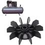 Plastic Air Compressor Fan Blade Replacement Direct‑on‑Line Motor Accessories 5.3in Outer Diameter 0.6in Shaft D Type