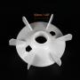 uxcell Motor Fan Blade 215mmx43mm Round Shape Bore White Engineering Plastic with 6 Vanes
