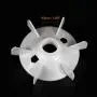 uxcell Motor Fan Blade 215mmx43mm Round Shape Bore White Engineering Plastic with 6 Vanes