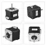 RTELLIGENT Nema 17 Stepper Motor 5PCS, 2 Phase Step Motor Bipolar 1.5A 59.5oz.in(42Ncm) 42x42x38mm 4-Wire 30cm Long Cable for 3D Printer (5, 42A02C-XH2.54)