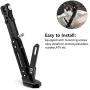 Universal Motorcycle Kickstand Accessories Adjustable Tripod Holder Side Parking Foot Support CNC Aluminum Foot Stand for Scooter Modified Motorbike Dit Pit Bike (Black)
