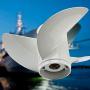 GELAIDI 13x19-K Upgrade Aluminum Outboard Propeller Compatible with Yamaha Engines 50HP-130HP, 15 Tooth, RH,3 Blades，White，No.6E5-45941-00-EL