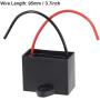 uxcell Ceiling Fan Capacitor CBB61 7uF 450V AC 2 Wires Metallized Polypropylene Film Capacitor 43x32x23mm for Electric Fan Pump Motor Generator 3Pcs