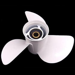 Boat Motor Aluminum Propeller 13 1/4x17-K for Yamaha 60HP 70HP 75HP 80HP 85HP 90HP 115HP 130HP Outboard Engine 6E5-45945-01-00,6E5-45945-01-EL 13.25x17