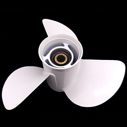 Boat Motor Aluminum Propeller 13 1/4x17-K for Yamaha 60HP 70HP 75HP 80HP 85HP 90HP 115HP 130HP Outboard Engine 6E5-45945-01-00,6E5-45945-01-EL 13.25x17