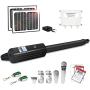 TOPENS A8S Automatic Gate Opener Kit Heavy Duty Solar Single Gate Operator for Single Swing Gates Up to 880 Pounds Gate Motor with Solar Panel