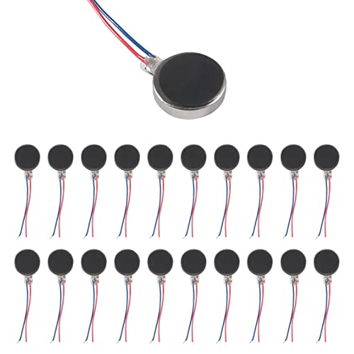 20PCS DC 3V Mini Motors 10mmx3mm Flat Coin Button-Type Micro DC Motor for Tablet Pager Mobile Cell Phone