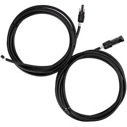 Renogy 10Ft 10AWG Solar Adaptor Wire Extension Cables with Female and Male Connector, 1 Pair, Black