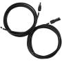 Renogy 10Ft 10AWG Solar Adaptor Wire Extension Cables with Female and Male Connector, 1 Pair, Black