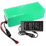 Wnicek 36V 9Ah Lithium Battery Pack 10S 3P 18650 Battery for 250W 350W 500W 750W 800W Motor for Electric Scooter Electric Bike Airplane Models Power Tools with BMS + Charger