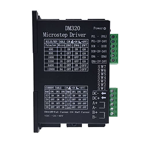 DM320 2H320 Stepper Motor Driver Controller Pulse 12800 microstep Motor brushless DC Motor Shell for 28 35 42 Stepper Drivers