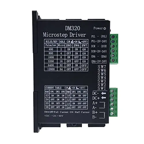 DM320 2H320 Stepper Motor Driver Controller Pulse 12800 microstep Motor brushless DC Motor Shell for 28 35 42 Stepper Drivers