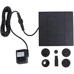 UEETEK 7V 180L/H Solar Power Water Pump Garden Fountain Submersible Pump with Suckers (Strong Direct Sunlight is Needed) - Random delivery of 1.2W or 1.8W