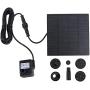 UEETEK 7V 180L/H Solar Power Water Pump Garden Fountain Submersible Pump with Suckers (Strong Direct Sunlight is Needed) - Random delivery of 1.2W or 1.8W