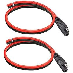 dstfuy SAE Connector,10AWG SAE Extension Cable,Solar Panel SAE Plug with 1FT 2Pin SAE Quick Connector for Tender Motorcycle Cars Tractor.(2Pack 30CM)