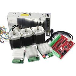 RATTMMOTOR 3 Axis USB Mach3 CNC Controller Kit, Nema23 Stepper Motor 57mm 3A 1.8Nm+CNC Motion Control Board Mach3 USB Card Signal Output 0-10V+TB6600 Driver 4.5A+350W 24V DC Switching Power Supply