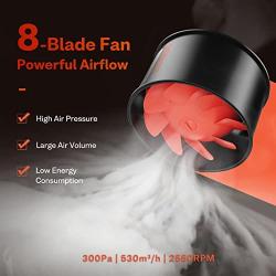 6 Inch Inline Duct Fan with Remote Variable Speed Controller, DEWALLIE Ventilation Exhaust Fan 312 CFM for Tent and Grow Room