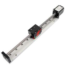 FUYU FSL30 Mini Linear Stage Small Slide Guide CNC Screw Lead Motion Table Motorized Nema 14 Stepper Motor[200mm Stroke]