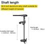 AQUOS Haswing 12V or 24V Transom Trolling Motor for Saltwater, Freshwater Fishing