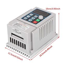 AT2-0450X Variable Frequency Drive Converter, 2.5A 220V AC VFD Converter Motor Speed Controller for Single-Phase 0.45kW AC Motor