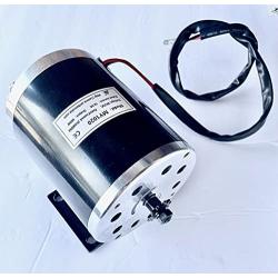 MY1020 500W 36V with Base Electric Motor Volt DC Watt 18.3 Amp for Scooter Bike Go-Kart Mini Bike Replace ZY1020 Reversible w 11 Teeth Sprocket #25 Chain by Alfa Wheels (500W 36V, Bottom Base)