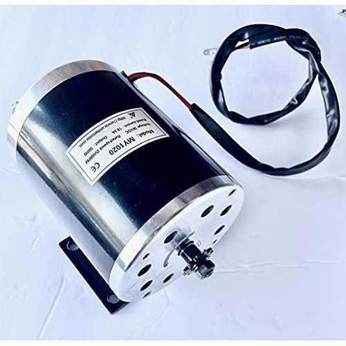 MY1020 500W 36V with Base Electric Motor Volt DC Watt 18.3 Amp for Scooter Bike Go-Kart Mini Bike Replace ZY1020 Reversible w 11 Teeth Sprocket #25 Chain by Alfa Wheels (500W 36V, Bottom Base)